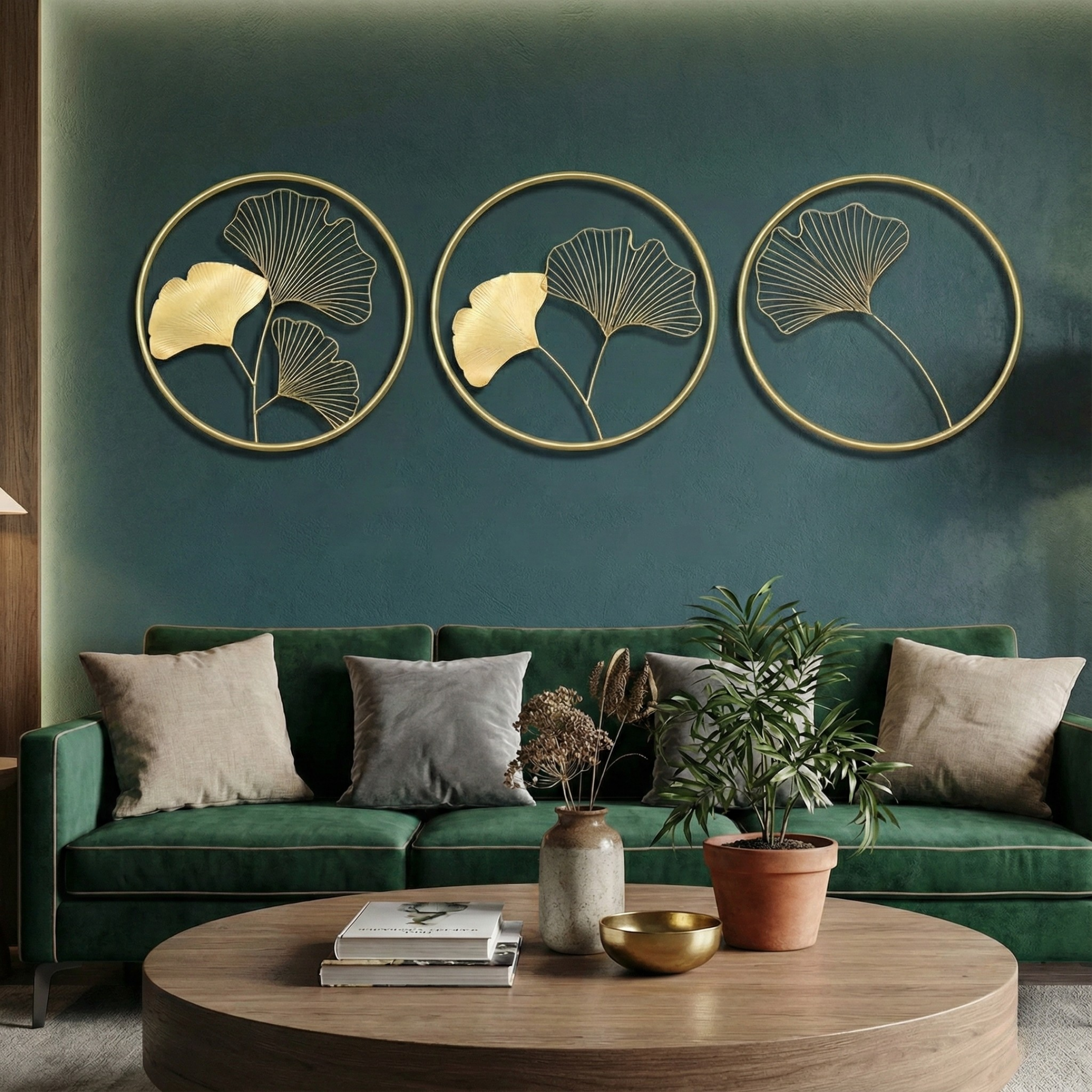 Gold Metal Wall Art For Kitchen Pack Of 3