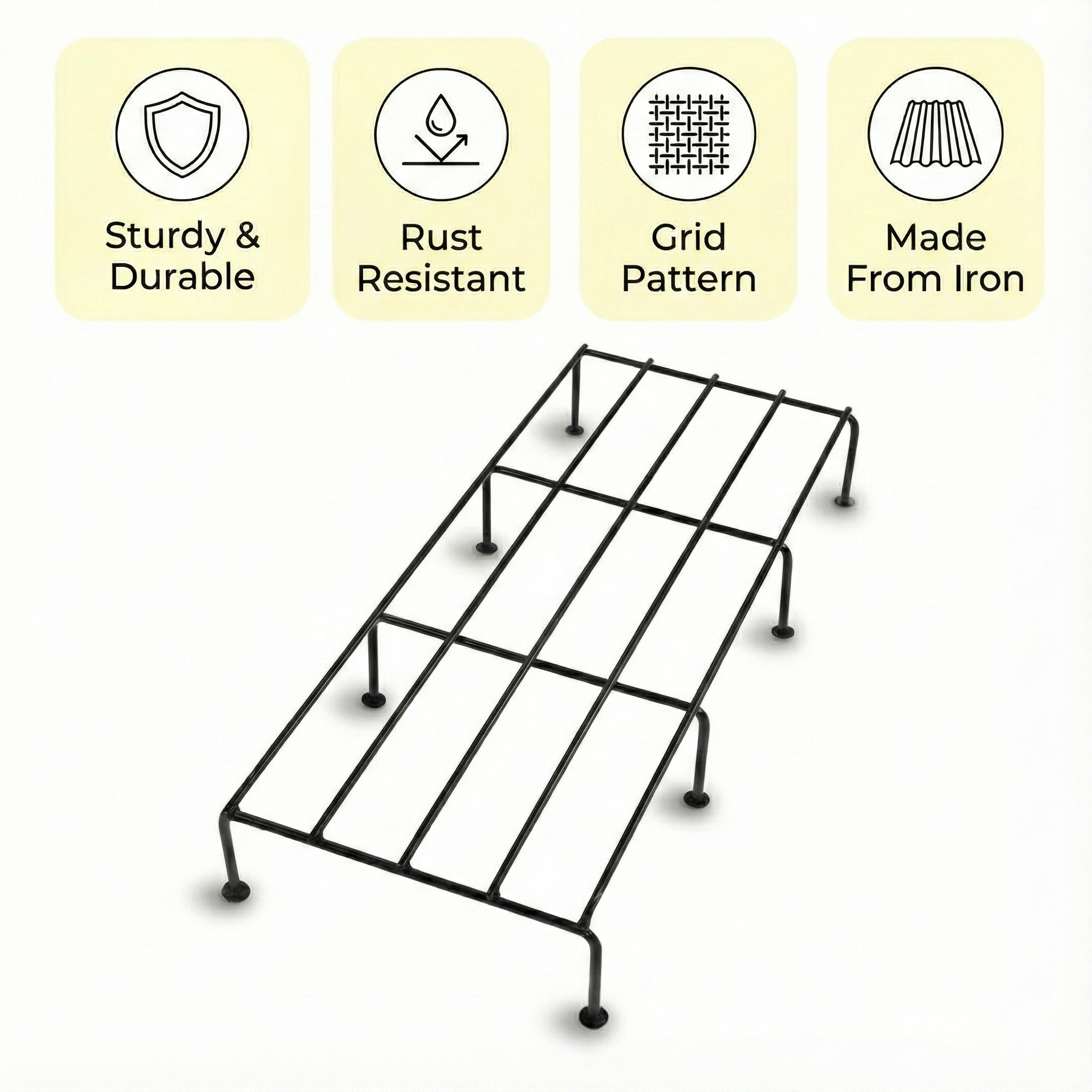 Black Metal Plant Stand For Home Decor Pack Of 2 - Image 2