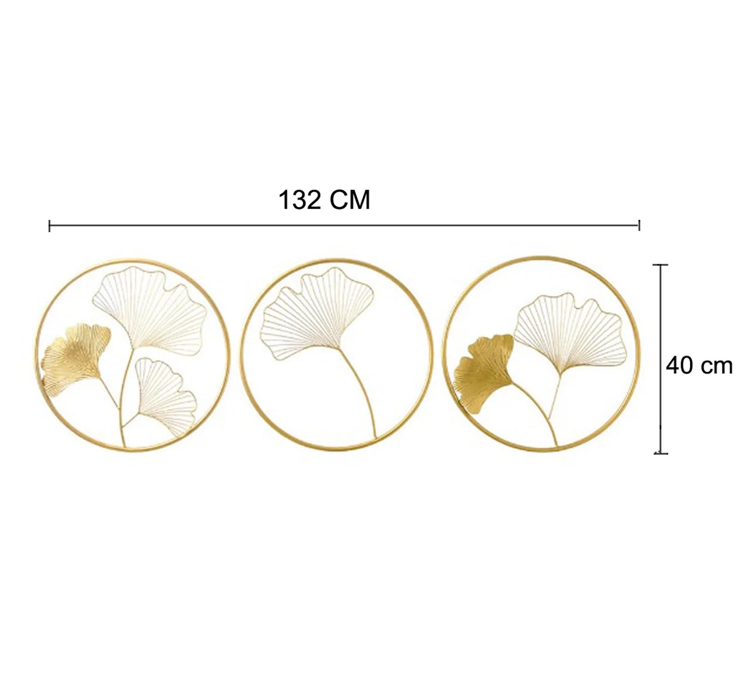 Gold Metal Wall Art For Kitchen Pack Of 3 - Image 4