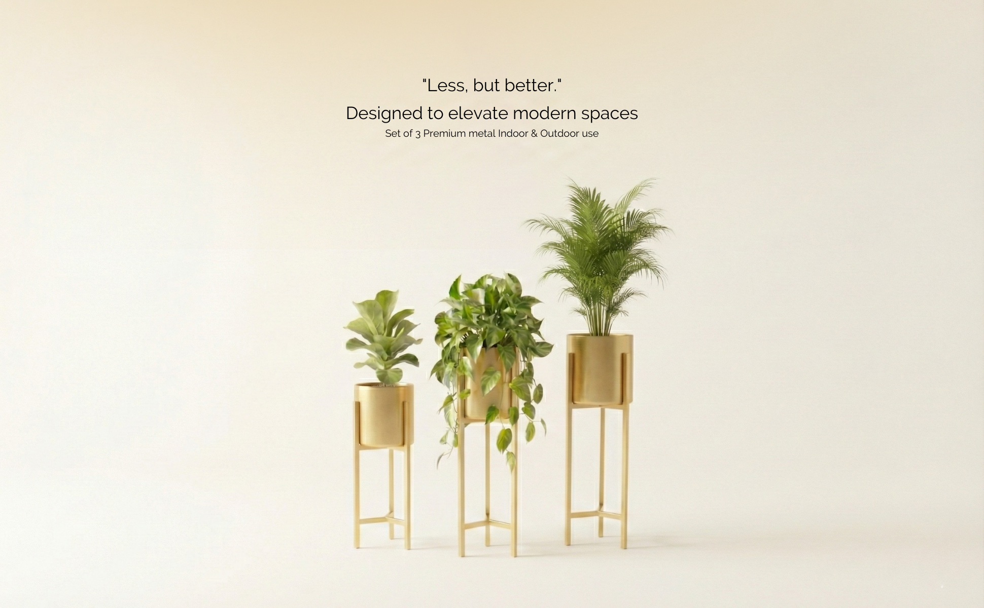 Gold Metal Plant Stand For Home Decor Pack Of 3 - Image 9