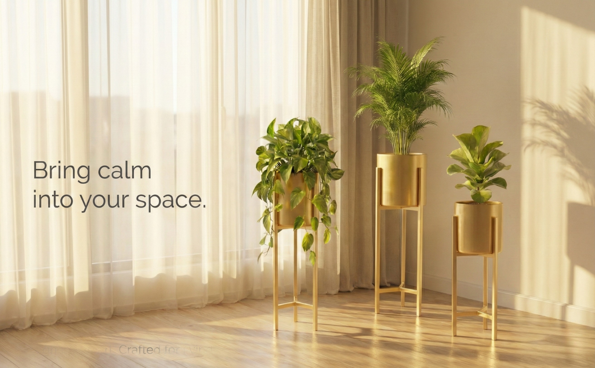 Gold Metal Plant Stand For Home Decor Pack Of 3 - Image 4