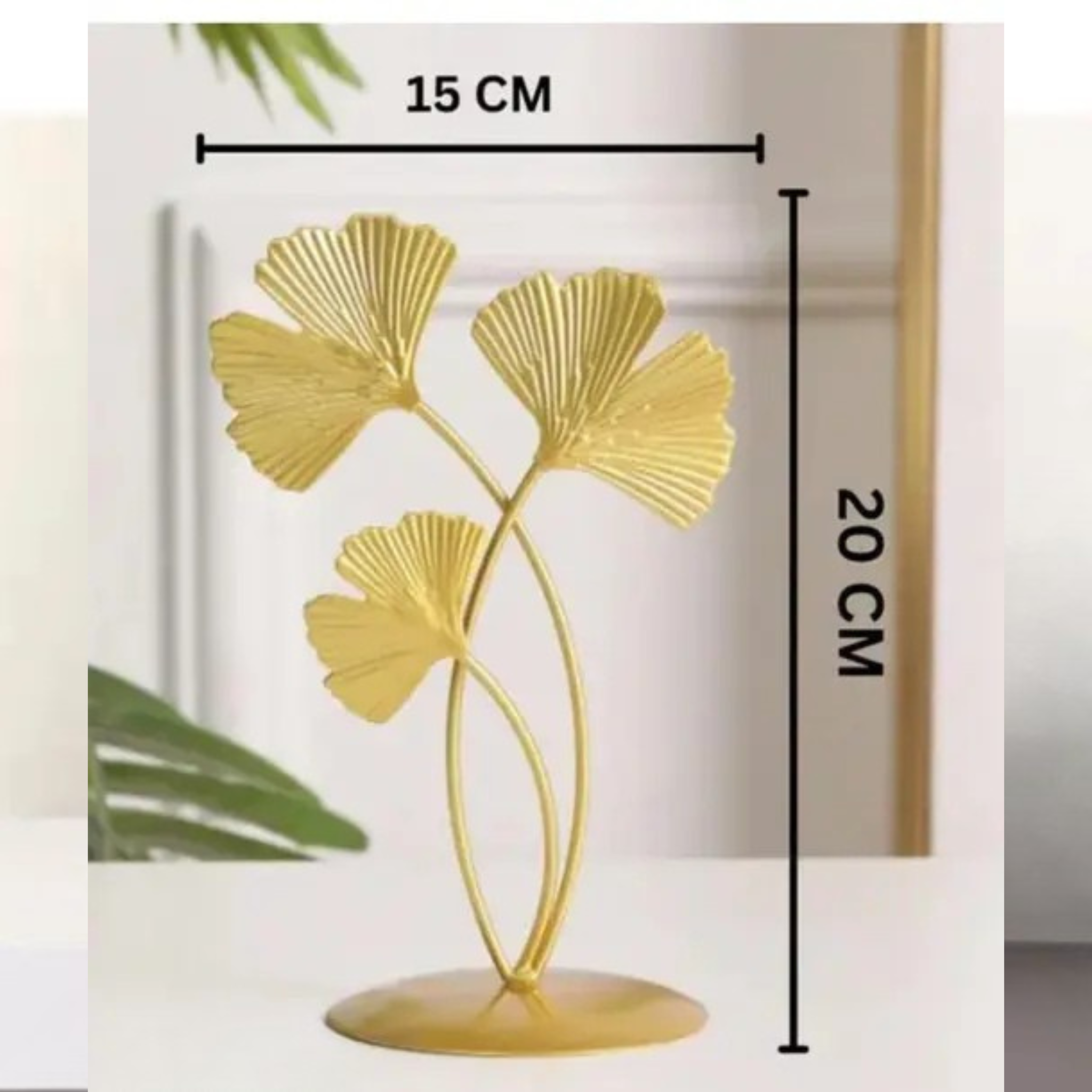 Gold And Black Metal Decorative Showpiece For Home Decor Pack Of 2 - Image 4