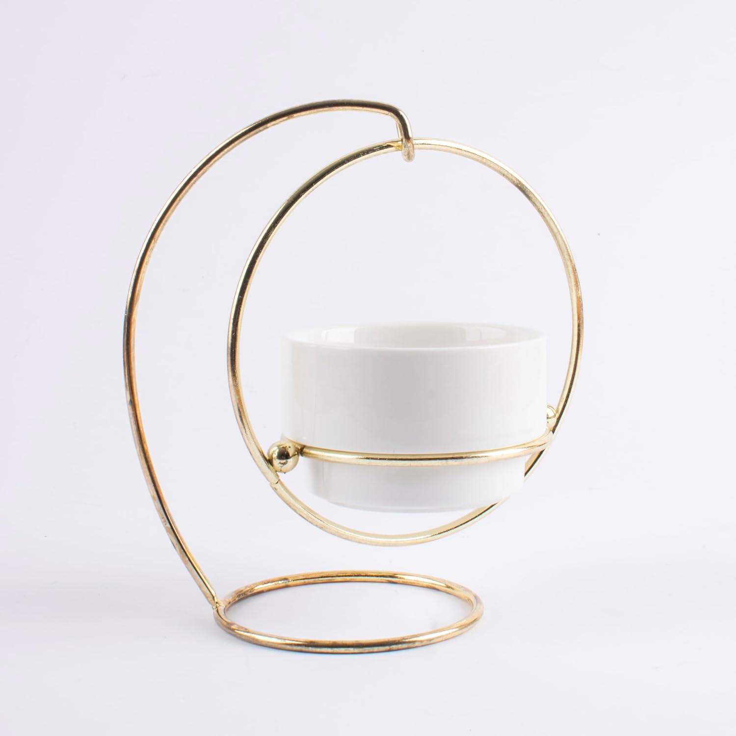 Gold And Black Metal Hanging Planter For Home Decor - Image 5