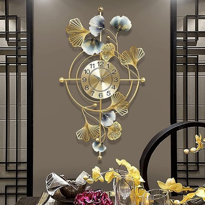 Gold Metal Wall Clock For Home Decor - Image 6