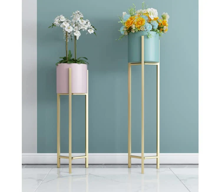Multicolor Metal Plant Stand For Home Decor Pack Of 3 - Image 3