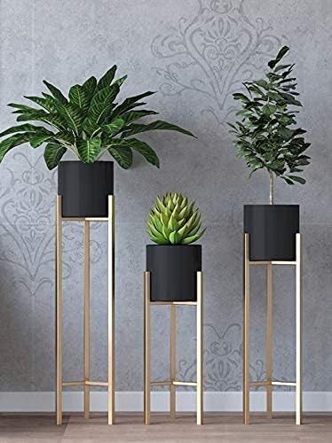 Gold Metal Plant Stand For Home Decor Pack Of 3