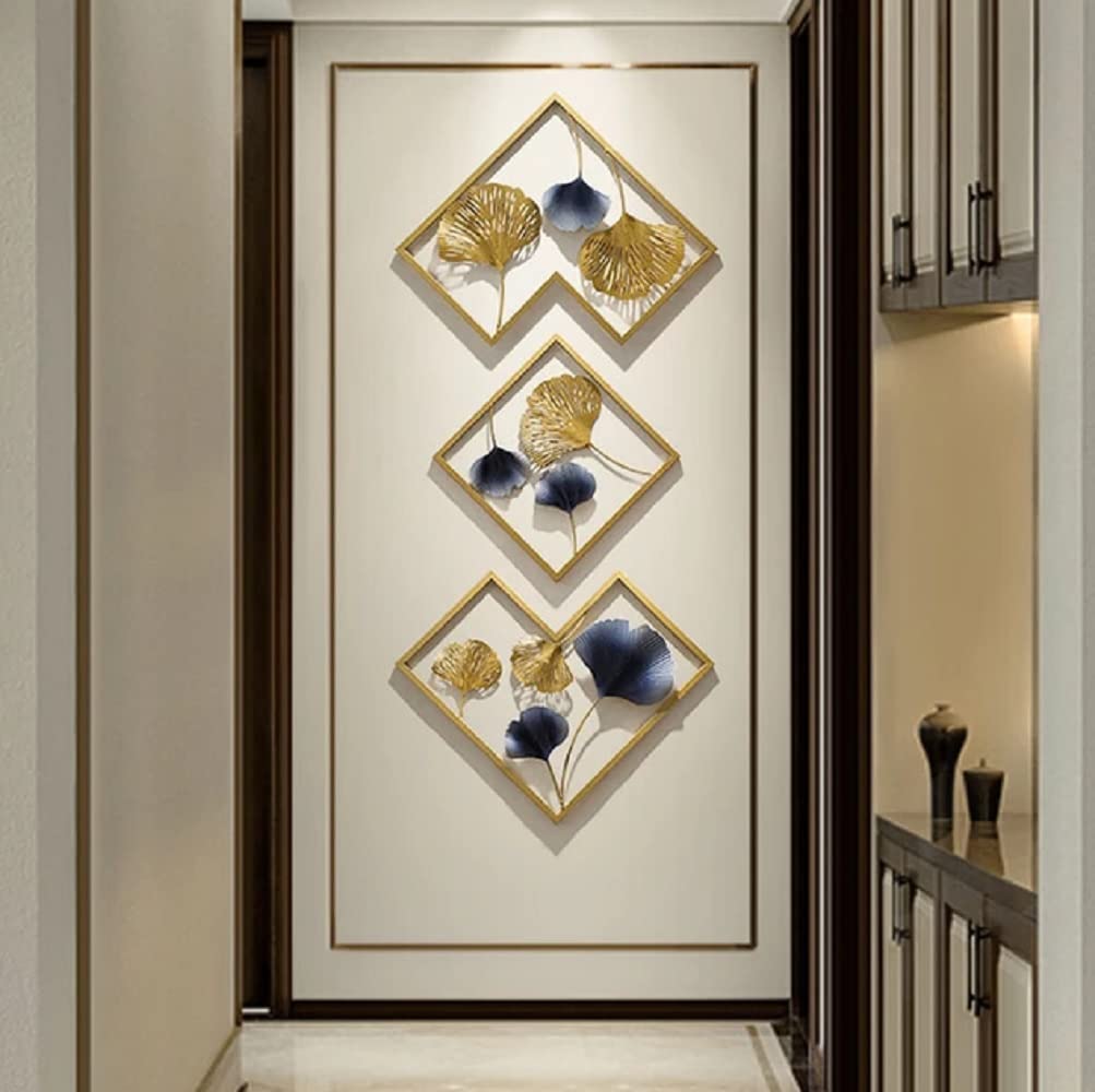 Gold And Grey Metal Wall Art For Home Decor Pack Of 3 - Image 5