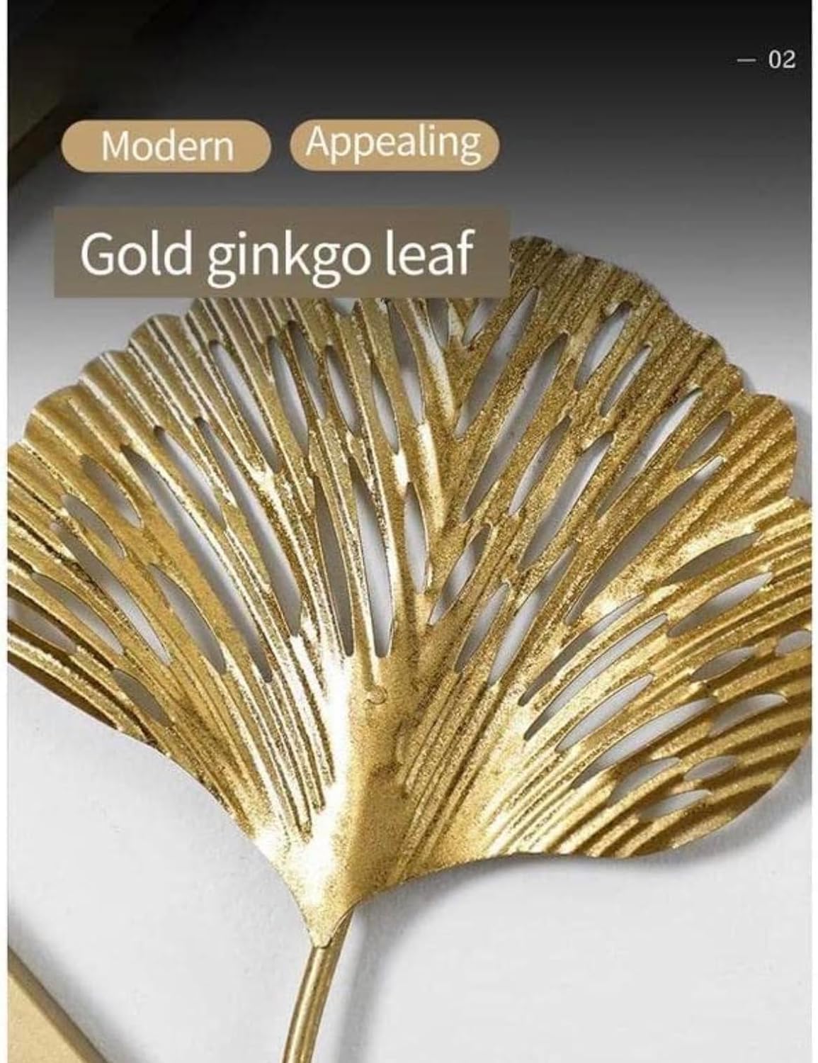 Gold And Grey Metal Wall Art For Home Decor Pack Of 3 - Image 3
