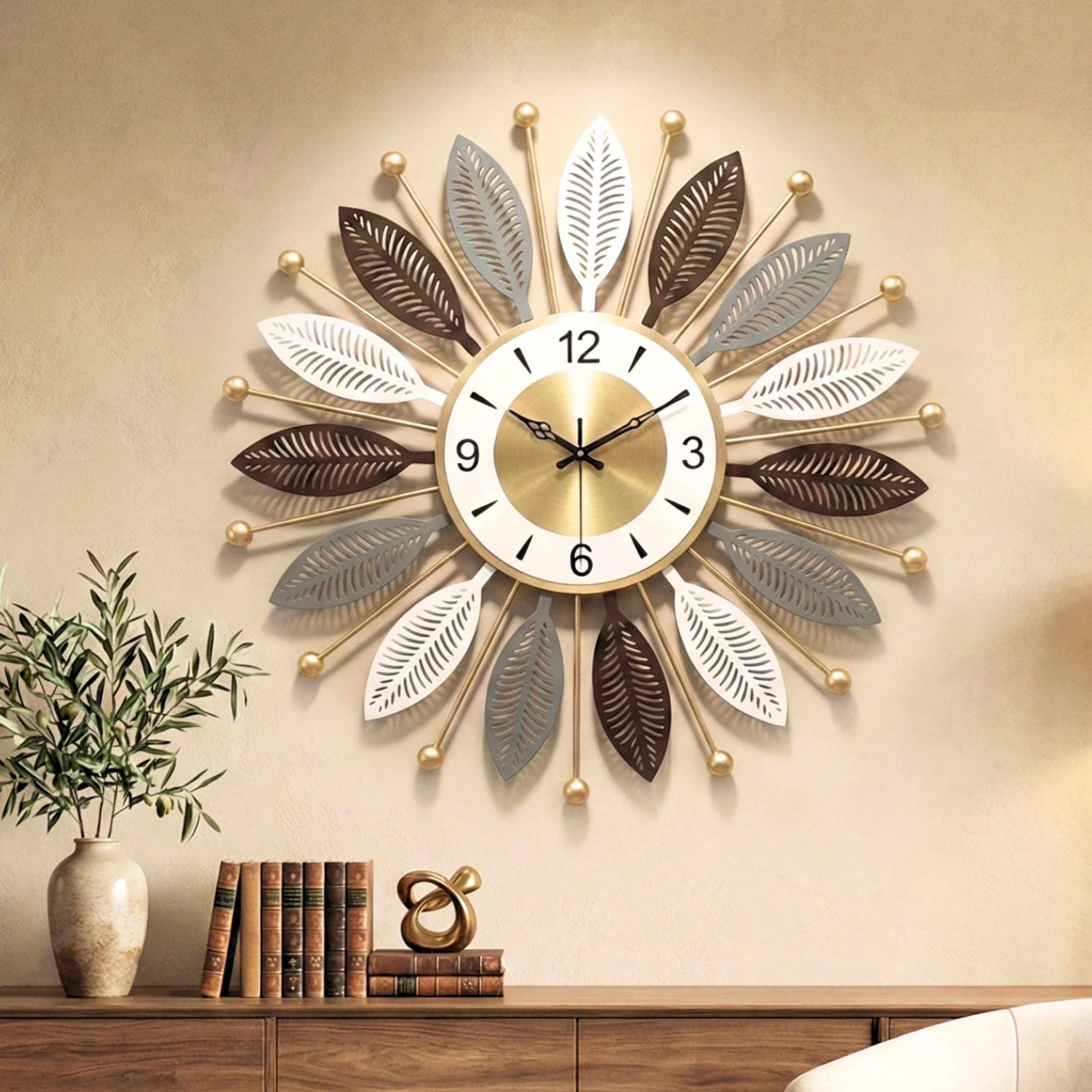 Multicolor Metal Wall Clock For Home Decor