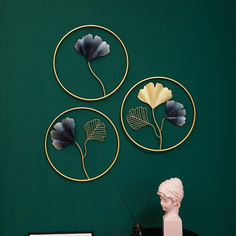 Gold And Black Metal Wall Art For Home Decor Pack Of 3