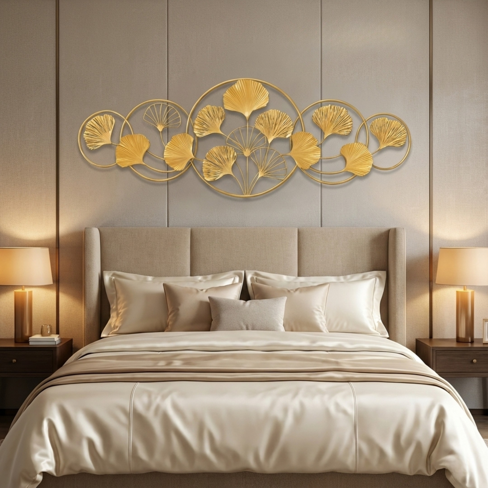 Spherevant Gold Metal Wall Art For Pooja - Image 3