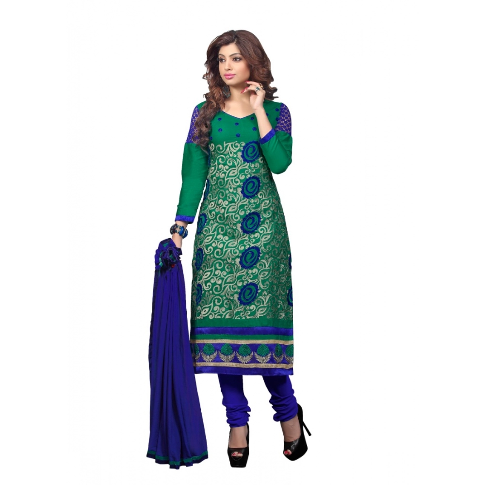 Spherevant Women's Glaze Cotton Unstitched Salwar Suit-Material With Dupatta (Green,2.2 Mtrs)
