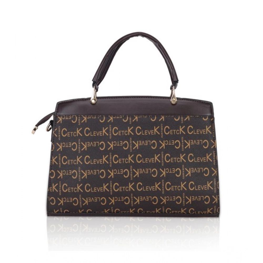 Spherevant Women's Faux Leather Printed Handbag (Coffee) - Image 5