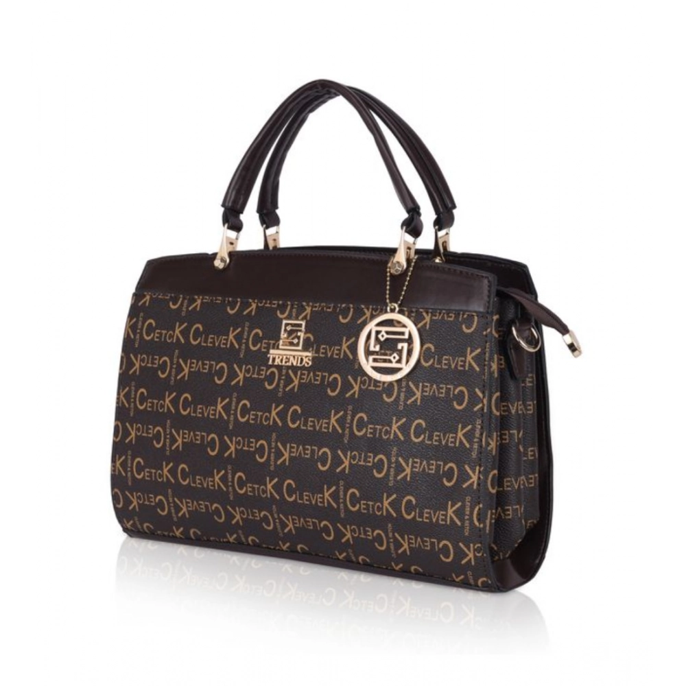 Spherevant Women's Faux Leather Printed Handbag (Coffee) - Image 3