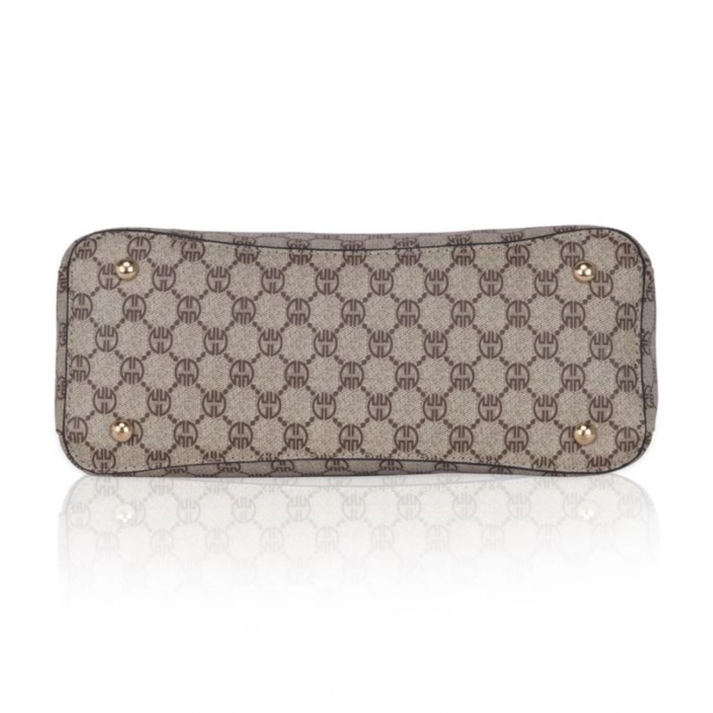 Spherevant Women's Faux Leather Printed Handbag (Camel) - Image 5