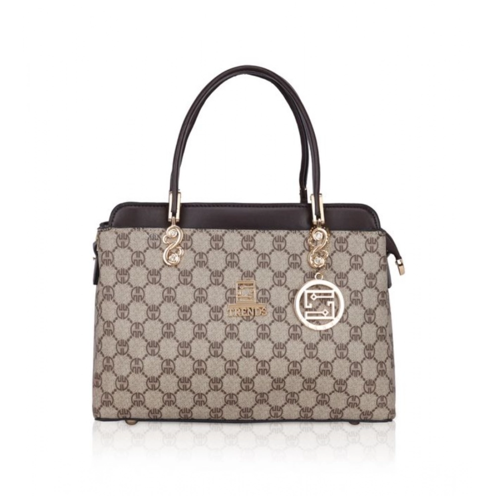 Spherevant Women's Faux Leather Printed Handbag (Coffee)
