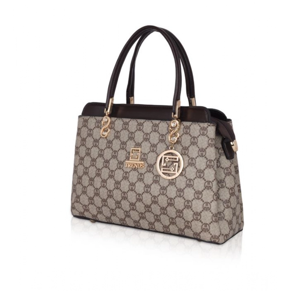 Spherevant Women's Faux Leather Printed Handbag (Coffee) - Image 2