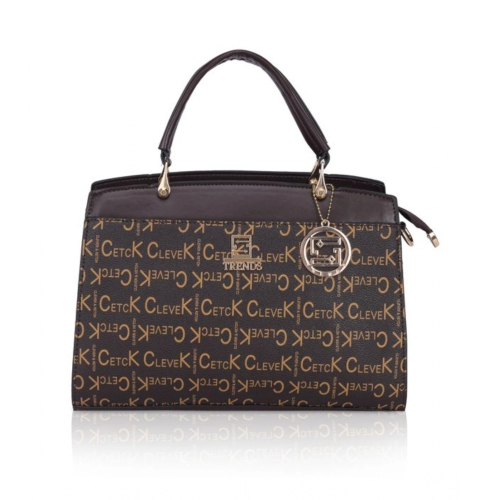 Spherevant Women's Faux Leather Printed Handbag (Coffee) - Image 2