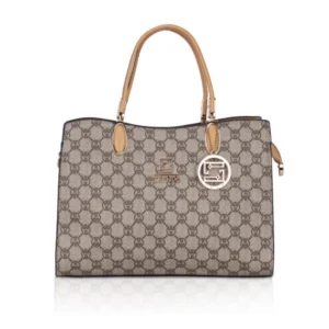 Spherevant Women's Faux Leather Printed Handbag (Camel)