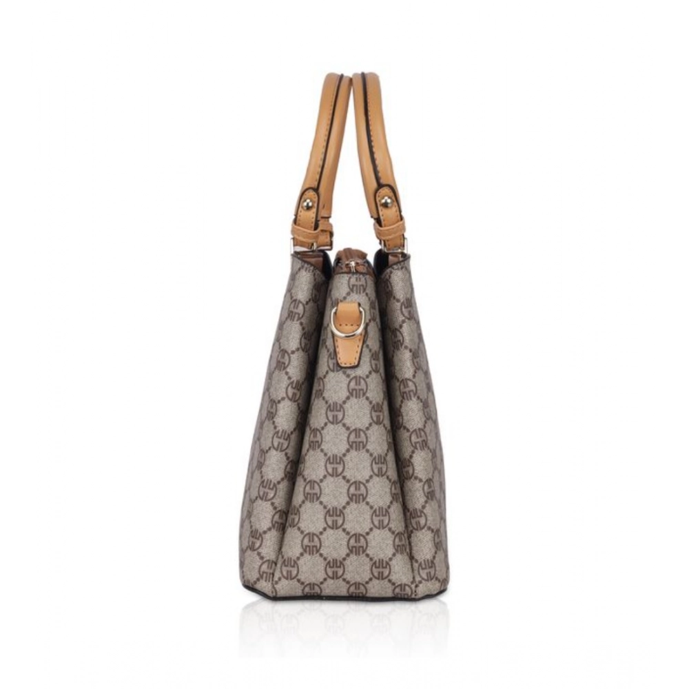 Spherevant Women's Faux Leather Printed Handbag (Camel) - Image 3