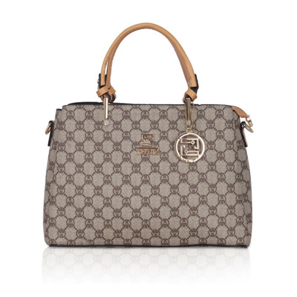 Spherevant Women's Faux Leather Printed Handbag (Camel)
