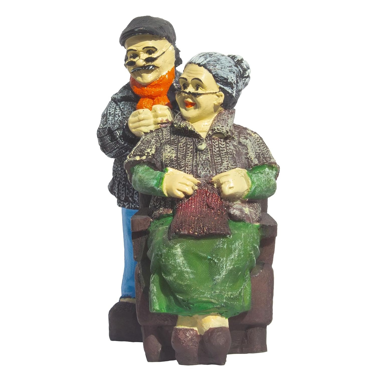 Enduring Companionship Polyresin Elderly Couple Figurine - Nostalgic Heartwarming Home Decor Showpiece for Living Room, Study Table, Gift (Dada Dadi 1) - Image 6