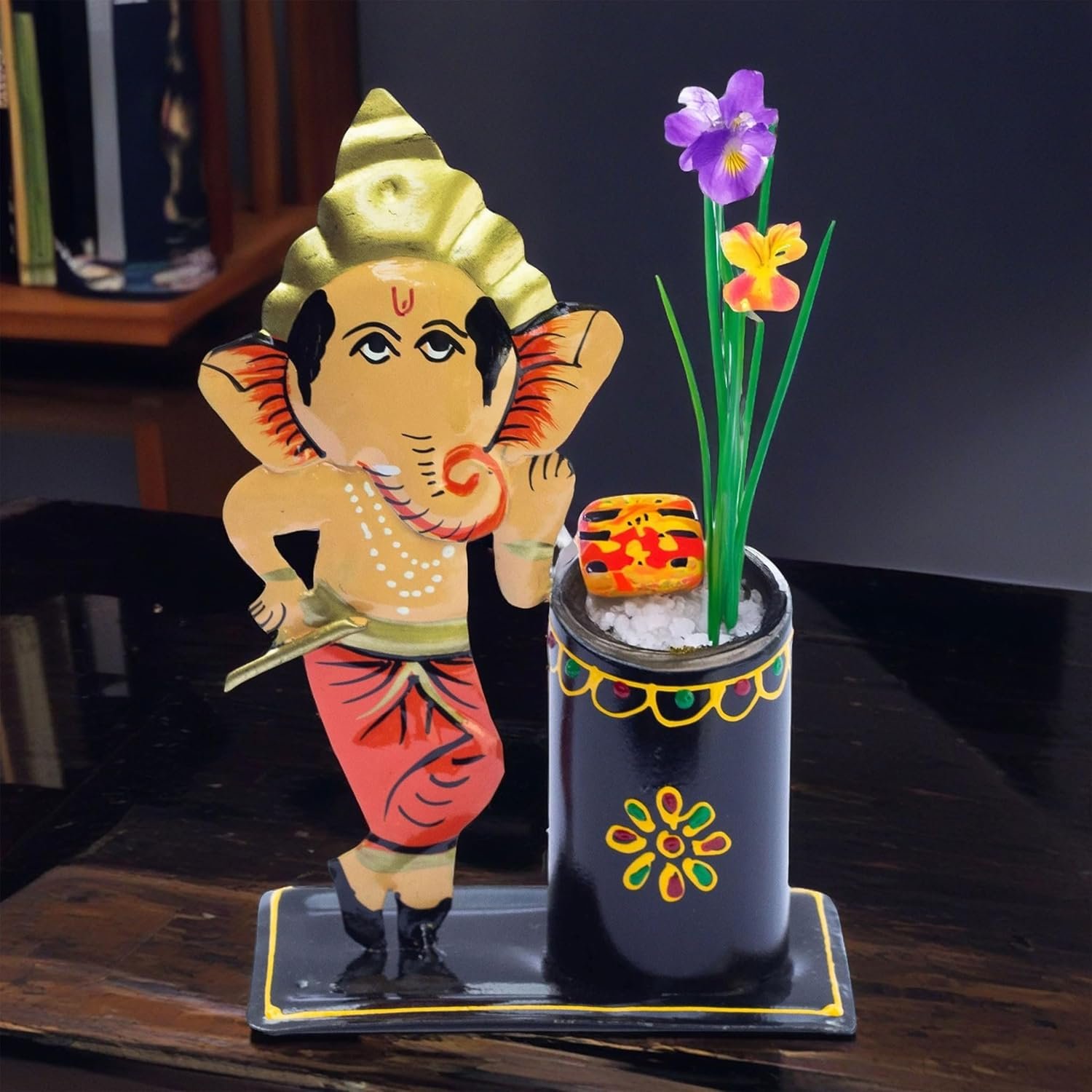 Study Table Office Desk Pen Stationery Holder Decorative Showpiece Pencil Stand for Home, Work Place (Ganesha) - Image 3