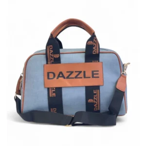 Spherevant Women's Polyurethane Textured Duffle Bag with Adjustable & Removable Strap (Blue)