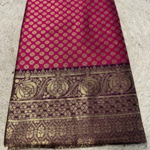 Spherevant Women's Jacquard Printed Saree With Unstitched Blouse 5.5Mtr (Pink)